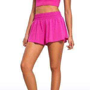 CRZ Yoga Feathery Fit 2-in-1 Flowy Shorts High Rise 3” Women’s Small Running